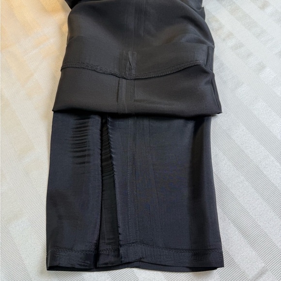 Kasper ASL 100% Silk Lined Black Trousers Vintage High Waist Side Zip Sz 8 - Picture 11 of 11